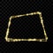 Gold double trapezoid frame