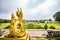 Gold dragon overlooking Hue citadel main gate, Vietnam