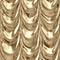 Gold draped textile fabric drapery seamless pattern texture background with a metallic reflection