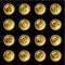 Gold drop medicine icons