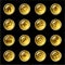 Gold drop web icons