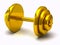 Gold dumbbell