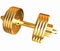 Gold dumbbells