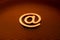 Gold e-mail symbol