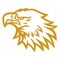 Gold Eagle Hawk Golden Falcon Logo Design Vector Art Template
