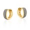 Gold earring with crystal zirconia and click closure