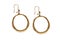 Gold earrings isolated