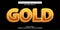 gold editable text effect style