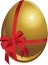 Gold egg with bow