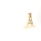 Gold Eiffel tower icon isolated on white background. France Paris landmark symbol. 3d illustration 3D render