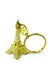 Gold Eiffel tower key chain isolate background