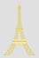 Gold Eiffel tower Paris