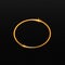 Gold ellipse circle with sparkling stars on black background.