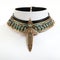 Gold Embossed Mummy Choker With Turquoise And Black