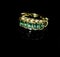 Gold emerald diamond ring
