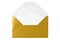 Gold envelope with blank letter