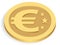 Gold euro coin