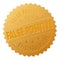 Gold FALSE POSITIVE Badge Stamp