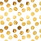 Gold Faux Foil Metallic Dots White Background Pattern