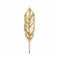 Gold Feather Pin On White Background: Petros Afshar Style