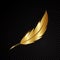 Gold feather vector illustration
