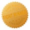 Gold FIGHT WINNER Badge Stamp