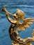 Gold figure of an angel on a gondola