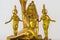 Gold figures snake, cleopatra and nebtht, eset