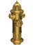 Gold fire hydrant