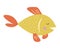 Gold fish vector illustration.