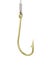 Gold fishhook on white