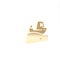 Gold Fishing boat on water icon isolated on white background. 3d illustration 3D render