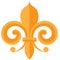 Gold Fleur de lis Mardi Gras design