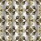 Gold floral vintage seamless pattern. Silver ornamental arabesque background. Repeat luxury backdrop. Damask golden ornaments with