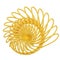 Gold flower shape Spirograph icon. 3d rendering.