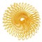 Gold flower shape Spirograph icon. 3d rendering.