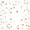 Gold flying stars confetti magic christmas frame vector, premium