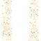 Gold flying stars confetti magic holiday frame vector, premium sparkles stardust border background.