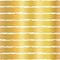Gold foil hand drawn brush stroke horizontal lines seamless vector pattern. White wavy irregular stripes on golden background.