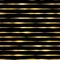 Gold foil hand drawn horizontal lines seamless vector pattern. Golden wavy irregular stripes on black background. Elegant design