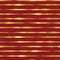 Gold foil hand drawn horizontal lines seamless vector pattern. Shiny metallic wavy irregular stripes on red background. Elegant