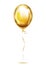 Gold Foil Simple Balloon, golden sphere. Image birthday celebration, social party and any holiday events