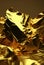 Gold Folded Foil Background. Abstract foil generaitve ai