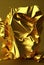 Gold Folded Foil Background. Abstract foil generaitve ai