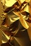 Gold Folded Foil Background. Abstract foil generaitve ai