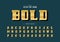 Gold font and bold alphabet vector, Golden script and number design, Graphic text on background