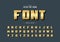 Gold font and bold alphabet vector, Golden writing typeface and number design, Graphic text on background