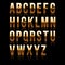 Gold Font Set 1. File contains graphic style.