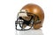 Gold football helmet on a white background