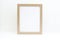 Gold frame mockup. Empty frame mockup on white